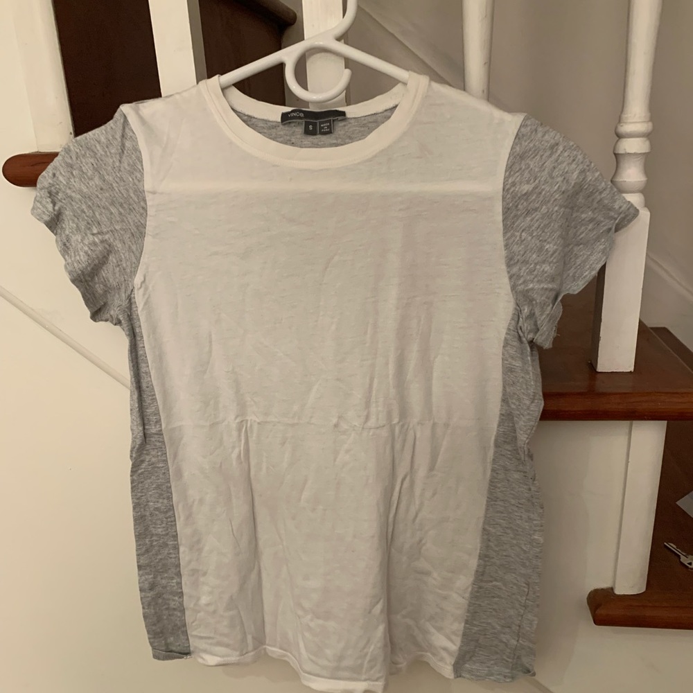 White and grey Vince t-shirt
